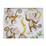 Adesivos Decorativos Macacos e Bananas 35X28cm - Adesivo