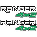 Adesivos Faixa Caçamba Ford Ranger 4x2 Verde
