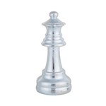 Adorno Decorativo Chess Queen Prata