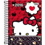 Agenda Feminina Hello Kitty Fundo Vermelho com Maça 2016 - Tilibra