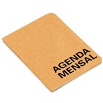 Agenda Mensal Kraft Média 14 Folhas 15x21cm