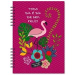 Agenda Planner Compacto Mensal Flamingo