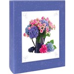 Álbum Floral Folhas Coladas 240 Fotos 10x15cm Azul - Ical