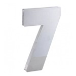 Algarismo ou Número 7 (Sete) para Residência 12cm em Inox Corte LASER