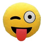 Almofada Emoji Brincalhão em Pelúcia