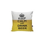 Almofada Quadrada Keep Calm Beer