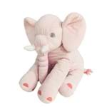 Almofada Travesseiro Elefante de Pelúcia para Bebê Dormir Rosa 60cm - LuckBaby