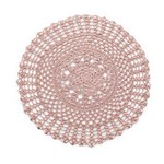 Americano Circular de Crochet Rosa Chá