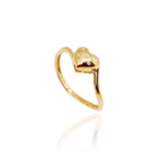 Anel Coração com Diamantes em Ouro 18k Coleção Love