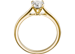 Anel de Diamantes Solitário Ouro Amarelo T16