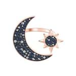 Anel Swarovski Symbolic Moon, Multicolor, Revestido em Tom de Ouro Rosa
