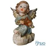 Anjo da Guarda na Nuvem Azul com Luz - 10 Cm | SJO Artigos Religiosos