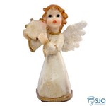 Anjo de Resina com Pandeiro - 10 Cm | SJO Artigos Religiosos