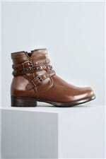 Ankle Boot Salto Baixo Jucy Mundial CR - CAFE 34
