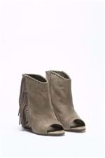 Ankle Boot Tiote Franjas Cinza - 38