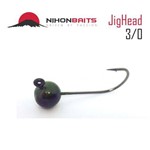 Anzol Jig Head Nihon Baits 10g - 3/0 Cor: Verde Musgo