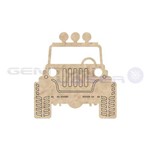 Ap295m Aplique Carro Jeep Safari Mdf Cru Pacote 10 Unidades