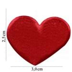 Aplicação Coração de Cetim Pequeno Vermelho - 3 Unid.