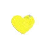 Aplique de EVA Coração Amarelo Glitter - Tamanho G - 50 Unidades