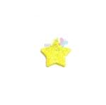 Aplique de EVA Estrela Amarelo Glitter - Tamanho M - 50 Unidades