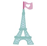 Aplique Decoupage Litoarte APM8-1214 em Papel e MDF 8cm Amor Love Story Torre Eiffel