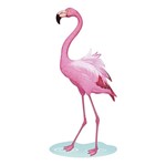 Aplique Decoupage Litoarte APM8-872 em Papel e MDF 8cm Flamingo