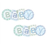 Aplique Mdf Decoupage com 2 Unidades Baby Azul Lmap-061 - Litocart