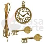 Apliques Metálicos Decorativos Vintage - Toke e Crie - Relógios Am131