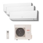 Ar Condicionado Multi Tri Split Inverter Fujitsu 2X9000 1X18000 Btus Hw Quente/Frio 220v 1F