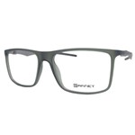 Armação Garnet Oculos Lente P/ Grau Cinza Haste Aluminio