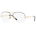 Armação Oculos Grau Ray Ban Rb6589 2946 59mm Preto Dourado