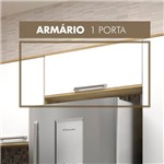 Armário Refrigerador Laila, Luciane Móveis, 91401, 01 Porta, Carvalho/branco