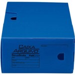 Arquivo Box 250x130x350mm Azul Pt 5 Un