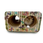 Arranhador Cat Box Oval Duplo Roxo