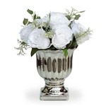 Arranjo Rosas Brancas 20x19 Cm