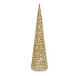 Árvore Cone Decoração Natal Copacana Metal 60cm Dourado