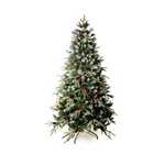 Árvore de Natal Nevada C/cerejas e Pinhas 180cm 1555 Hastes