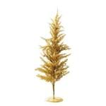 Árvore Pinheiro Decoração Natal 55cm Dourado