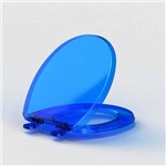 Assento Sanitário Oval Polipropileno Solution Soft Close Tupan Azul
