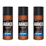 Avanço Action Desodorante Spray 85ml (kit C/03)
