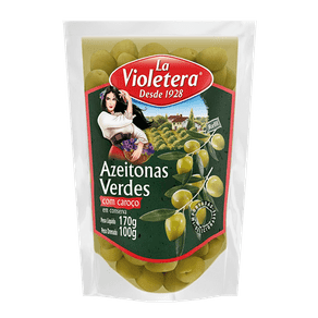 Azeitona Verde La Violetera com Caroço 100g (sachê)