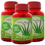 Babosa (Aloe Vera) Pura com Vitamina C 60 Cápsulas de 500mg Kit com 3