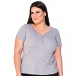 Baby Look com Botoes Plus Size G