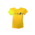 Camiseta DryFit Coolshirt Cardiograma Amarelo Xg
