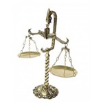 Balança do Direito Cobra Bronze Decorativa Justiça Juizes Advogacia