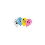 Balão Alice Disney N.09 Amarelo/rosa/azul/branco - 25 Unidades