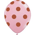 Balão Bolinhas Rosa Claro - Balloontech