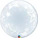 Balão Bubble - Estrelas - 24 Polegadas - Qualatex