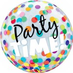 Balão Bubble - Party Time - 22 Polegas - Qualatex