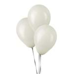 Balão de Látex Branco Liso 50 Unidades